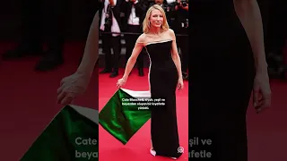 Cate Blanchett, Cannes'da giydiği kıyafetle Filistin'e dayanışma mesajı verdi