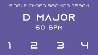 Single Chord Backing Track - D Major - 60 bpm