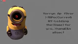 Creepy error screen in Despicable Forces