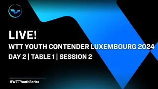 LIVE! | T1 | Day 2 | WTT Youth Contender Luxembourg 2024 | Session 2