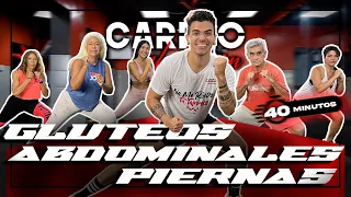 Rutina de GLUTEOS, ABDOMEN y PIERNAS🔥 | CARDIO GAP | 40 Minutos