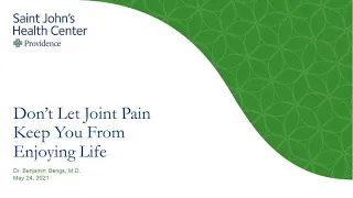 Don't Let Joint Pain Keep You From Enjoying Life Webinar