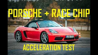 PORSCHE 718S  (982) + RACE CHIP ACCELERATION TEST !!!