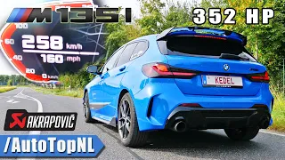 BMW M135i F40 Akrapovic 352HP | 0-250 1/4 Mile SOUND & Autobahn POV TOP SPEED by AutoTopNL