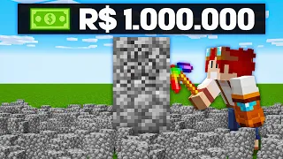 FIQUEI RICO MINERANDO APENAS PEDRAS NO MINECRAFT