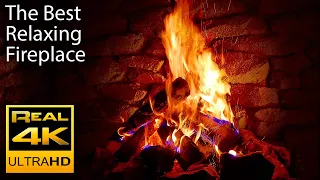 4K Relaxing Fireplace with Crackling Fire Sounds 🔥 - No Music - 4K UHD - 2 Hours Screensaver