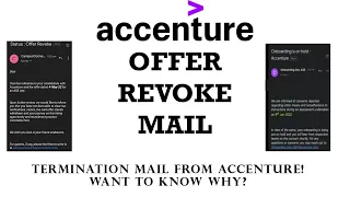 Accenture Offer Revoke Mail | Why is Accenture sending termination mail | Accenture Termination mail