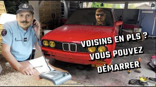 Premier démarrage autorisé par la Gendarmerie. BMW e30 3.0L