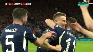 GOAL! Scotland — Spain. Qualification round. Euro-2024. 28.03.2023. Football