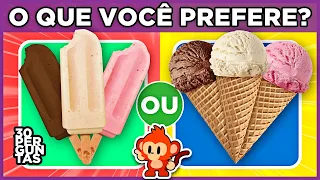 🔄🍦 PICOLÉ OU SORVETE?🍨 | O QUE VOCÊ PREFERE PARA OS DIAS DE CALOR  😎☀️🐵 #quiz #macaquiz