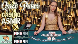 Unintentional ASMR Casino ♠️ VERY QUIET Poker Dealer Made Me Sleepy 😴