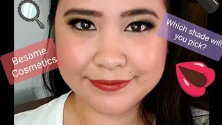 Besame Cosmetics Lipstick Swatches (9 Shades on Medium Skin Tone)