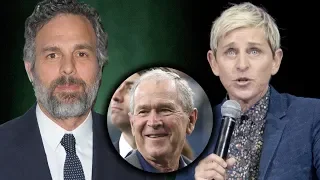 Celebrities React to Ellen Degeneres Defending George W Bush Friendship