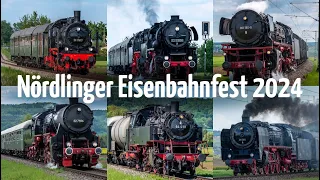 Eindrücke vom Nördlinger Eisenbahnfest’24: viele Dampfloks, tolle Güterzüge und schöne Landschaften