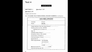 Host Family Applicant | IELTS LISTENING SECTION-1