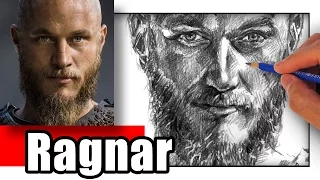 How to Draw Ragnar from Vikings - Travis Fimmel
