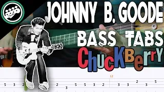 Chuck Berry - Johnny B. Goode | Bass Cover With Tabs in the Video