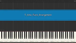 Ti Amo (Umberto Tozzi) piano arrangement with sheet music and synthesia midi file