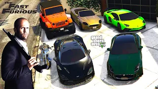 GTA 5 - Stealing Fast And Furious 'Deckard Shaw'  Cars with Franklin! (Real Life Cars #67)