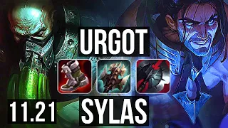 URGOT vs SYLAS (TOP) | 15/1/11, Legendary, 500+ games | KR Master | 11.21