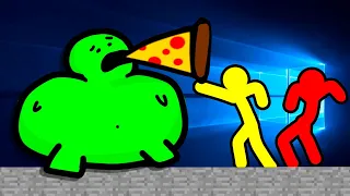 Stickman VS Minecraft: Fat Stickman - AVM Shorts Animation