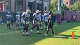 FSU Football | Highlights from Monday's preseason practice in shells