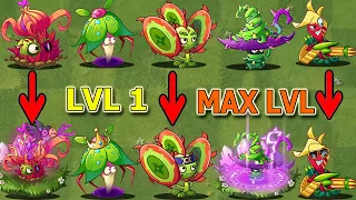 EVERY New Plants LVL 1 & MAX LVL - Plants vs. Zombies 2 China (Cactus Mistletoe & Sundew Sawfly)