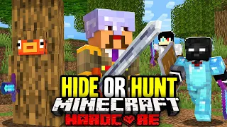 100 Players Simulate Minecraft HIDE or HUNT Tournament