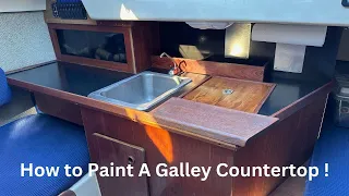 How To Paint The Countertop In The Galley Of A Sailboat  |  E66