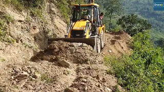 Very Remote Countryside Road Very Narrow Road Construction