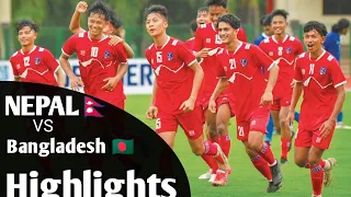 Nepal Vs Bangladesh Highlights | Nepal Vs Bangladesh Live | Nepal Vs Bangladesh Football U19 2022