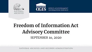FOIA Advisory Committee Meeting Recording - September 10, 2020