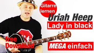 Lady in black easy to play Gitarre lernen 🎸