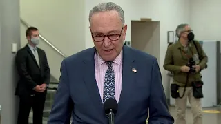 Sen. Chuck Schumer reacts to new footage at impeachment trial showing 'near miss' with rioters