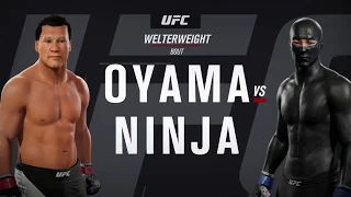 Mas Oyama vs. Ninja (EA sports UFC 2) - CPU vs. CPU - Crazy UFC 👊🤪