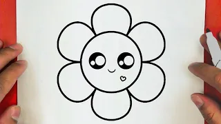 كيف ترسم وردة كيوت وسهلة خطوة بخطوة / رسم سهل / تعليم الرسم للمبتدئين || Cute Flower Drawing