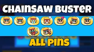 All CHAINSAW BUSTER Pins😱🔥Sneak Peek: Brawl Stars #shorts