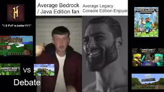 Average Minecraft Bedrock / Java Edition fan VS Average Minecraft Legacy Console Edition Enjoyer