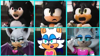 Sonic The Hedgehog Movie DARK SONIC vs ROUGE THE BAT Uh Meow All Designs Compilation