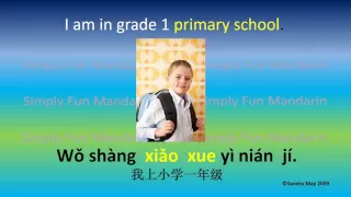 Chinese learning-Self-introduction, Year 1 (5-6 years old)