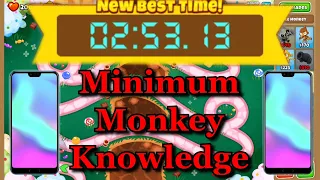 BTD6 Race 📱Mobile Friendly📱 Minimum Monkey Knowledge - (No Pain No Gain) (Guide / Tutorial)