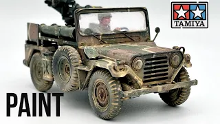 Tamiya M151 Mutt jeep paint and weather #camo #usarmy