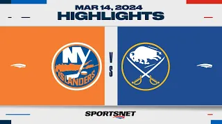 NHL Highlights | Islanders vs. Sabres - March 14, 2024