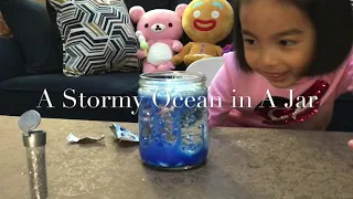 The Beginner’s Bible Crafts- A Stormy Ocean in a Jar (Jesus Calms the Storm) 主日学手工- 罐子里的海上风暴