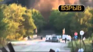 Взрыв моста Горловка Explosion of the bridge Gorlivka slow motion ATO, Donetsk, Gorlovka Slovyansk