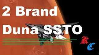 SSTO Spaceplane to Duna and Back Using Only 2 Part Manufacturers | KSP