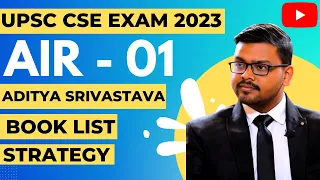 UPSC 2023 Topper AIR 1 | Aditya Srivastava | Booklist, Resources And Strategy | UPSC Preparation🔥