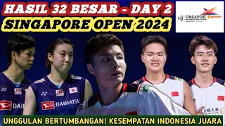 UNGGULAN PULANG KAMPUNG!! Hasil Semua Sektor 32 Besar Badminton Singapore Open 2024 Hari Ini