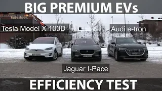 e-tron, I-Pace and Model X efficiency test