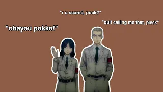 porco and pieck being soulmate for 3 minutes straight